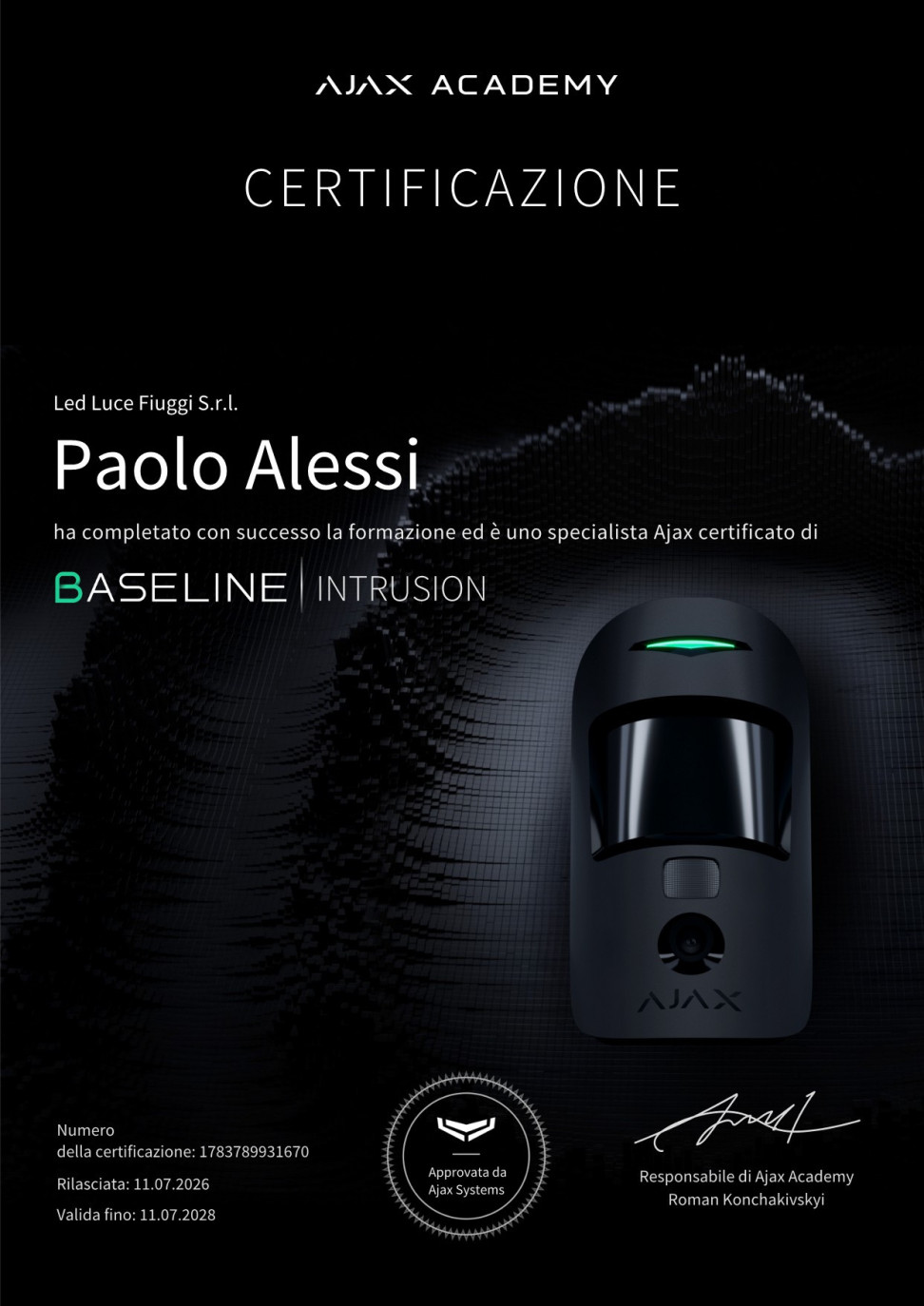 Ajax Systems Hub 2 centrale controllo sicurezza installatori autorizzati